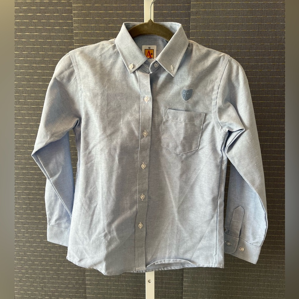 A+ Girls Long Sleeve School Uniform Oxford Shirt